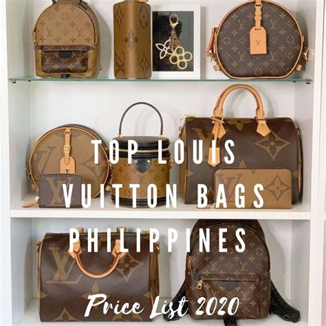 louis vuitton bags price list philippines|Louis Vuitton price list 2022.